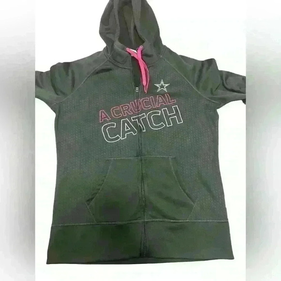 Nike-Women’s NFL Team Apparel Thermal Dallas Cowboys/Crucial Catch Jacket Sz LG. - Picture 1 of 5